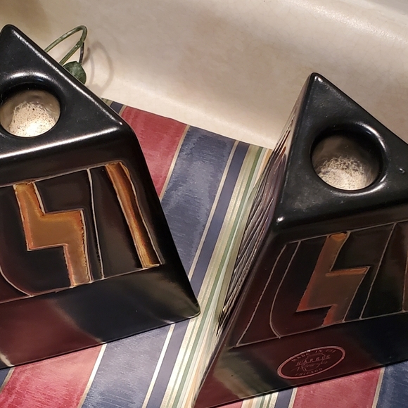 MCM Chicago Potteries Pair of Candle Holders - Picture 4 of 5